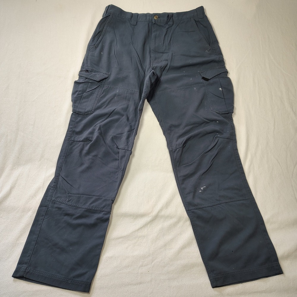 Arborwear Mens Tech Cargo Pants 36x34 Gray Blue Nylon Tree Climbers Work Utility